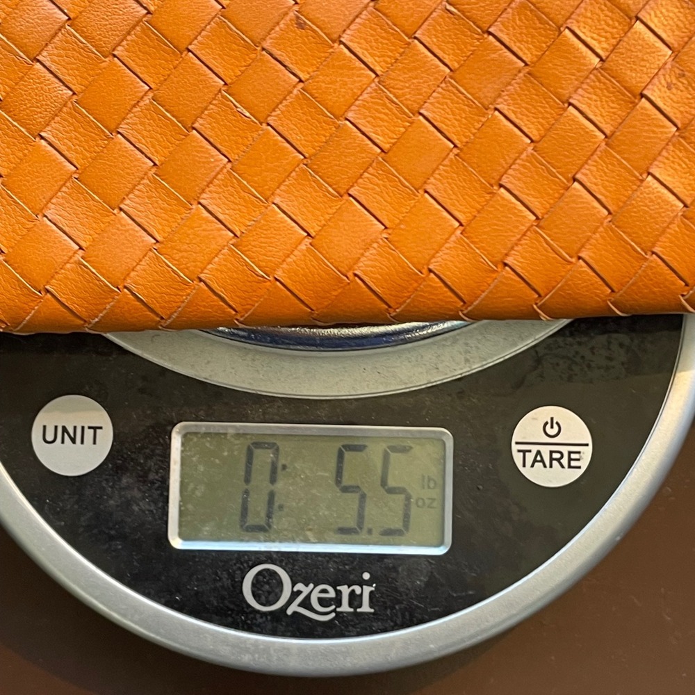 Bottega Veneta Intrecciato Weave Zip Around Leather Wallet Orange 203808 VH0G1 - Picture 13 of 13